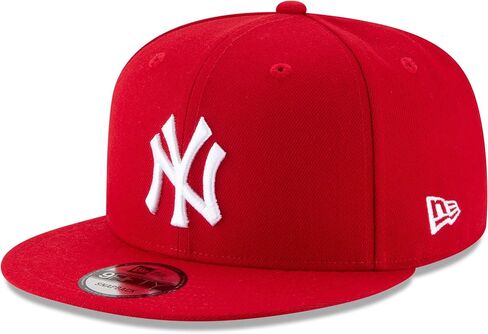 قبعة New Era للجنسين البالغين MLB 9Fifty Team Color الأساسي بشعار أساسي قابل للتعديل مقاس واحد يناسب الجميع - نيويورك يانكيز أحمر in Kuwait