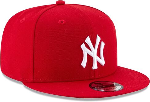 قبعة New Era للجنسين البالغين MLB 9Fifty Team Color الأساسي بشعار أساسي قابل للتعديل مقاس واحد يناسب الجميع - نيويورك يانكيز أحمر in Kuwait