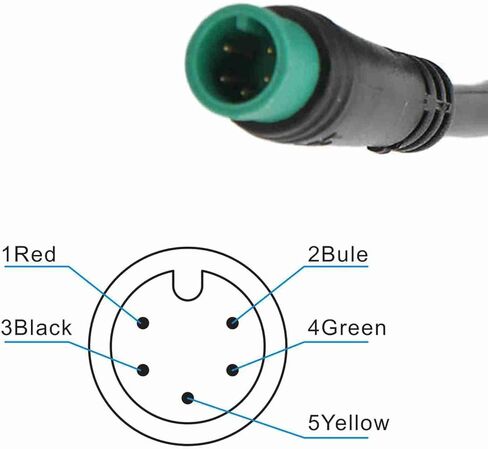E-Bike LCD Display 24-60V | M5 Waterproof Meter for 31.8mm/22.2mm Handlebars | 5-Pin Connector | Protocol 2 Compatible | E-Scooter & Electric Bike in Kuwait