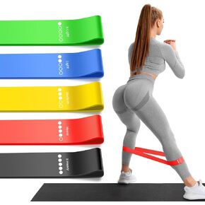 Resistance Bands for Working Out, 5 Levels Resistance Exercise Bands with Woven Bag, Bands for Working Out Women Men, Yoga, Pilates, Rehabilitation Training in Saudi Arabia