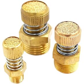 1 قطعة كاتم صوت صمام الخانق الربيعي 1/8 "1/4" 3/8 "1/2" صمام خانق هوائي نحاسي تركيبات موصل كاتم الصوت قابل للتعديل (1/8") in Saudi Arabia