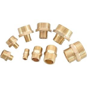 1pcs Brass Pipe Hex Nipple Fitting 1/8" 1/4" 3/8" 1/2" 3/4" 1" British Standard Pipe Male Thread Quick Adapter Coupler Connector(1l8 to 3l8,200 PCS) in Saudi Arabia