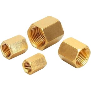 10Pcs 1/8" 1/4" 3/8" 1/2" 3/4" British Standard Pipe Thread Female Thread Brass Pipe Fittings Hex Nut Rod Connector Coupling(01-02,200 pcs) in Saudi Arabia