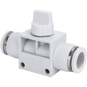 1pcs HVFF Pneumatic Quick Connector Gas Wwitch Manual Pipe Valve Air Hose 4 6 8 10 12mm Cylinder Solenoid Valve White Connector(HVFF-8) in Saudi Arabia