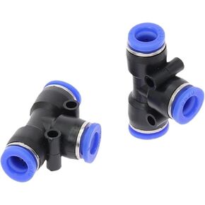1pcs PE PEG" 3 Way T shaped Tee Pneumatic 4mm to 16mm OD Hose Tube Push In Air Gas Fitting Quick Fittings Connector Adapters(PEG-4-6mm) in Saudi Arabia