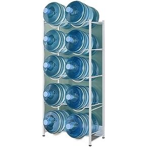 Heavy Duty Water Jug Holder - Stackable Bucket Storage Rack & Organizer for Large Capacity Water Bottles - Double Row Water Cooler Dispenser Stand in Saudi Arabia