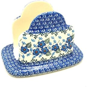 Polish Pottery Napkin Holder - Parisian Posies in Kuwait
