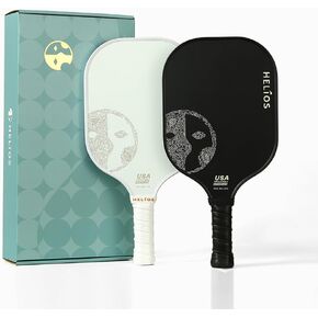 مجموعة مجداف كرة البيسبول الأساسية من هيليوس مكونة من قطعتين - نصف قمر | سطح من الألياف الزجاجية المقواة مع قلب قرص العسل التفاعلي | 8oz، مجموعة المبتدئين للتحكم | تمت الموافقة على برنامج USAP in Kuwait