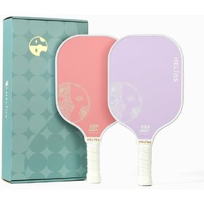 مجموعة مجداف كرة البيسبول الأساسية من هيليوس مكونة من قطعتين - زهر الكرز | سطح من الألياف الزجاجية المقواة مع قلب قرص العسل التفاعلي | 8oz، مجموعة المبتدئين للتحكم | تمت الموافقة على برنامج USAP in Kuwait