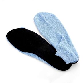 MediChoice Patient Slippers, Hard Sided Sole, Terry Cloth, Adult, XL Size 11-12, Blue (Pair of 1) in Kuwait