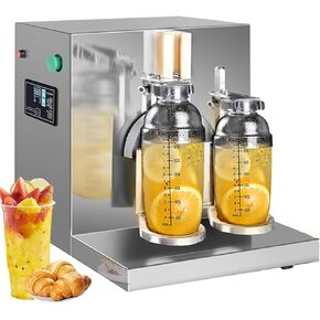 ماكينة رج شاي الحليب الأوتوماتيكية - ماكينة رج كهربائية 360 درجة لشاي الفقاعات والعصير والقهوة والكوكتيلات - كوب مزدوج من الفولاذ المقاوم للصدأ in Kuwait