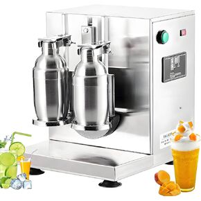 ماكينة رج شاي الحليب الكهربائية، خلاط كوب مزدوج أوتوماتيكي من الفولاذ المقاوم للصدأ لشاي الفقاعات والعصير والقهوة والحليب والكوكتيلات in Kuwait