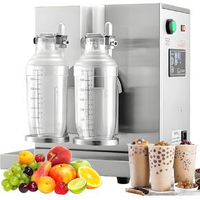 ماكينة خفق شاي الحليب الكهربائية - خلاط مشروبات برأس مزدوج 360 درجة لشاي الفقاعات والعصائر والقهوة والكوكتيلات - سعة 350 مل إلى 1000 مل in Kuwait