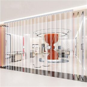 طقم ستائر شريطية PVC - فينيل شفاف بسمك 2.5 مم - استخدام غرفة التجميد والمتاجر - ستائر شريطية بلاستيكية متينة - 72 خيار حجم للمصانع والمستودعات in Kuwait