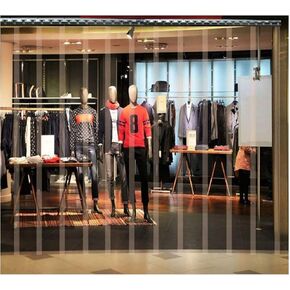 ستارة باب بشريط PVC - فينيل شفاف مقاوم للماء، ستائر بلاستيكية ناعمة للاستخدام الصناعي، ستارة شرائحية قابلة للتعديل للمبردات والمحلات التجارية، سهلة القطع والتركيب in Kuwait