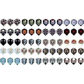 5 Sets (15 Pieces) of Skulls Standard Wide Size Dart Flights - Assorted Designs in Saudi Arabia