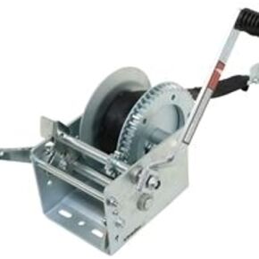 JIF Marine 3200lb/1450kg Trailer Winch 2-Speed ONE Piece Solid Gear/Winch & Strap in Kuwait