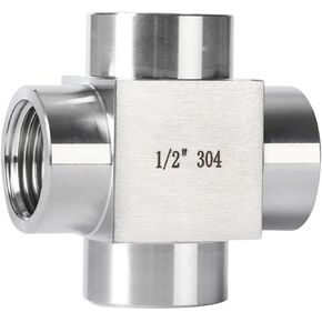 304 الفولاذ المقاوم للصدأ أنثى الصلبان تجهيزات أنابيب موصل الموضوع BSPP 1/4 "3/8" 1/2 "3/4" ارتفاع ضغط 6000psi (1/2 ") in Kuwait