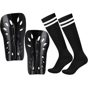 Adults Soccer Shin Guards and Socks Lightweight and Breathable Shin Guard Sleeves for Youth Football Player, Calf Protective Gear Shin Guards for Adults Football Games Equipment in Kuwait