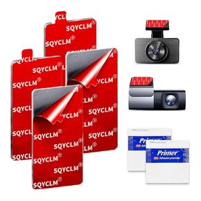 12pcs Heat Resistant Sticky Tape,2.8 * 1.2 Inch Rectangle Heavy Duty Double Sided Adhesive Pads for Dashcam Mount, Car Phone Holder, Windshield Mounting in Saudi Arabia