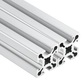 uxcell 4Pcs 1010/10 Series 1x1 Inch Aluminum Extrusion Profile, European Standard Anodized Linear Rail for 3D Printer Part, CNC Machine, Linear Rail Guide Frame (150mm, Silver) in Kuwait
