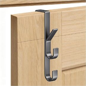 Metal Over The Door Hooks, Over Door Hooks for Wreath ，Room, Bathroom, Bedroom, Kitchen Hanging Clothes, Towels, Hats, Coats(Length: 7.4in / 18.8cm) in Saudi Arabia