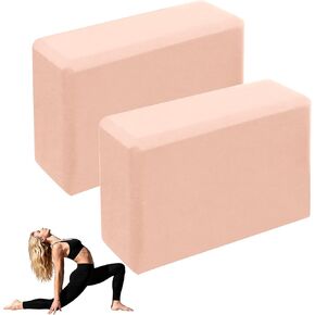 Leikefitness Yoga Blocks 2 Pack,Lightweight-High Density Eva Foam Soft Non-Slip for Yoga, Pilates, Meditation 9"×6"×3" in Kuwait