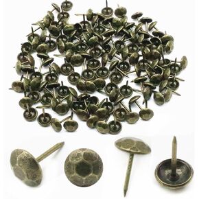 110pcs Upholstery Tacks for Furniture, Metal Upholstery Nails Decorative Thumb Tack for Wood, Vintage Furniture Tacks Upholstery (Matte Black, Dia.11x17mm) in Kuwait