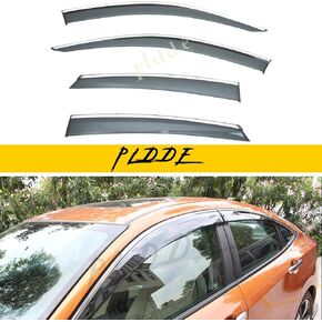 4pcs JDM Smoke Tint Window Visors Compatible with 2011-2020 Toyota Sienna Outside Mount Tape On/Clip On Style PVC Sun/Rain Guard Vent in Saudi Arabia