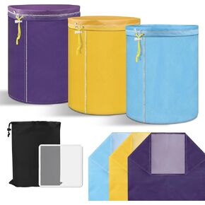 3Pcs 5 Gallon Filter Bags, Windspeed Oxford Cloth All-Mesh Filter Bags for 5 Gallon Bucket with Filter Screen and Storage Pouch(25/90/190 Micron) in Kuwait