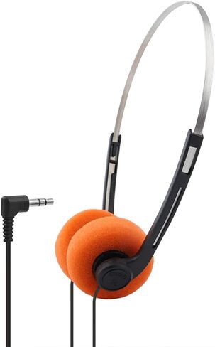 2Pcs Retro Over-Ear Earphones, Mini Stereo Lightweight Headphones with Cord, 80s 90s Vintage Headset Wired, Hi-Fi Stereo Earphone for Most Mobile Phones Playback Pevices Headphones in Kuwait