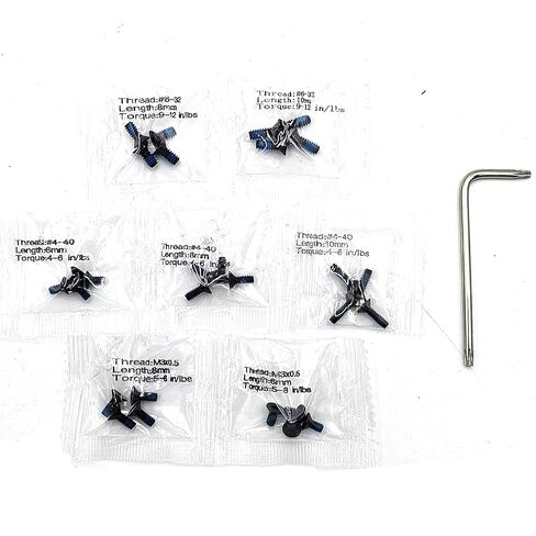 TSA® Premium 28-Piece Screw Kit for Glock® MOS Adapter Plates & Red Dot Optics – Carbon Steel, Blue Threadlocker, T10 Hex Key – Fits Trijicon® RMR, Holosun®, Leupold®, Shield®, ACRO® in Kuwait