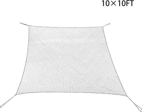 WFLNHB 10x10Ft Baseball Softball Backstop Net, Sports Netting Barrier Twisted Knotted PE Nets, for Playing Field, Backyard or Garage, Hook Included in Saudi Arabia