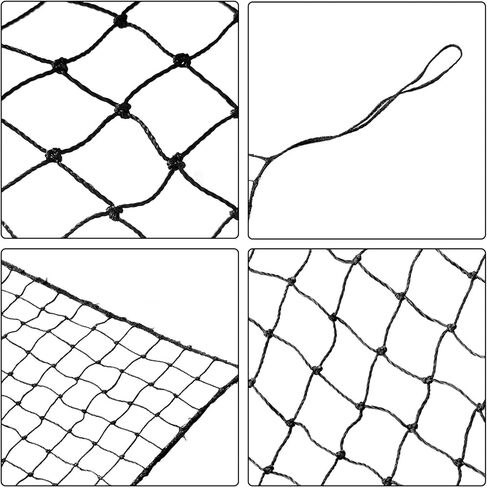 WFLNHB 10x10Ft Baseball Softball Backstop Net, Sports Netting Barrier Twisted Knotted PE Nets, for Playing Field, Backyard or Garage, Hook Included in Saudi Arabia