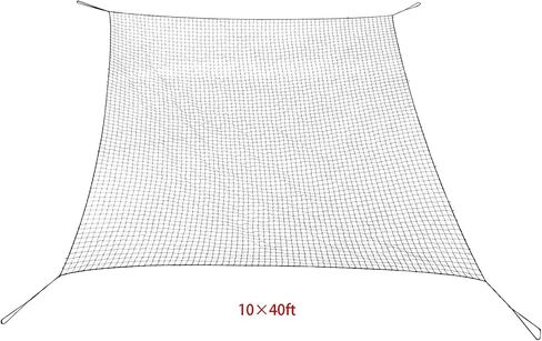 WFLNHB 10x40Ft البيسبول الكرة اللينة مساندة صافي، الرياضة المعاوضة حاجز الملتوية معقود شبكات PE، للعب الميدان، الفناء الخلفي أو المرآب، وشملت هوك in Saudi Arabia