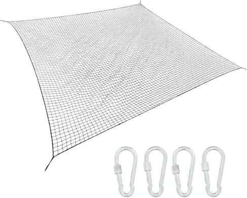 WFLNHB 15x30Ft Baseball Softball Backstop Net, Sports Netting Barrier Twisted Knotted PE Nets, for Playing Field, Backyard or Garage, Hook Included in Saudi Arabia