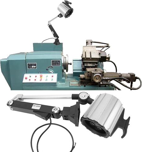 Garosa Lathe Worklight, 7W 24V LED Long Arm Machine Light, Adjustable Gooseneck for CNC Milling and Drill Work (Silver Black) in Saudi Arabia