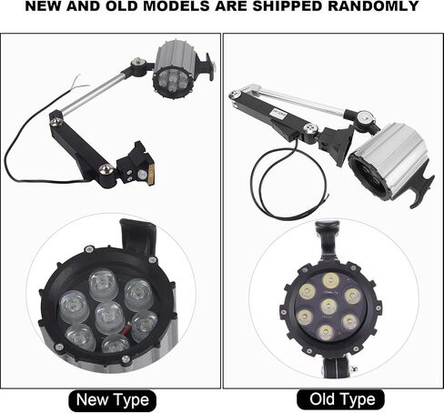 Garosa Lathe Worklight, 7W 24V LED Long Arm Machine Light, Adjustable Gooseneck for CNC Milling and Drill Work (Silver Black) in Saudi Arabia