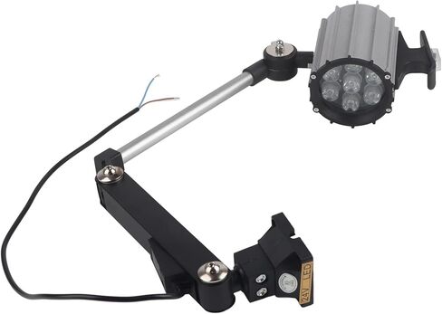 Garosa Lathe Worklight, 7W 24V LED Long Arm Machine Light, Adjustable Gooseneck for CNC Milling and Drill Work (Silver Black) in Saudi Arabia