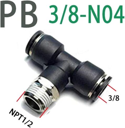 1 قطعة PB هوائي موصل سريع N1/8 "1/4" 3/8 "1/2" NPT موضوع خارجي المحملة الأنابيب البريطانية 5/32 1/4 5/16 3/8 1/2 PU خرطوم أنابيب الهواء (PB 3l8-N04(NPT1l2)) in Kuwait