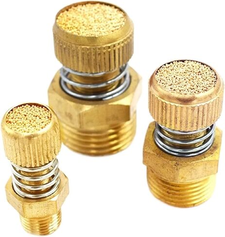 1 قطعة كاتم صوت صمام الخانق الربيعي 1/8 "1/4" 3/8 "1/2" صمام خانق هوائي نحاسي تركيبات موصل كاتم الصوت قابل للتعديل (1/8") in Saudi Arabia