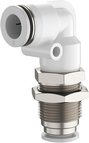 1pcs PLM Pneumatic Quick Connector L-shaped Elbow 4mm 6mm 8mm 10mm 12mm PU Hose White Air Connector Copper Baffle Bulkhead Connector(PLM-8) in Saudi Arabia