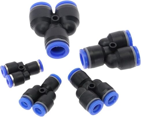 1pcs PY PW" 3 Way Port Y Shape Air Pneumatic 4mm-16mm OD Hose Tube Push in Gas Plastic Pipe Fitting Connectors Quick Fittings(PW-16-12mm) in Saudi Arabia