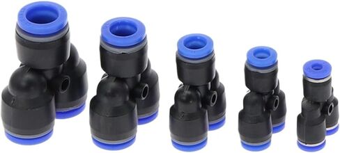 1pcs PY PW" 3 Way Port Y Shape Air Pneumatic 4mm-16mm OD Hose Tube Push in Gas Plastic Pipe Fitting Connectors Quick Fittings(PW-16-12mm) in Saudi Arabia