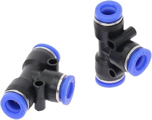 1pcs PE PEG" 3 Way T shaped Tee Pneumatic 4mm to 16mm OD Hose Tube Push In Air Gas Fitting Quick Fittings Connector Adapters(PEG-4-6mm) in Saudi Arabia