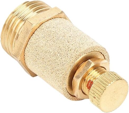 1 قطعة كاتم صوت هوائي كاتم صوت مرشح تدفق سرعة تحكم ملبدة برونزية 1/8 "1/4" 3/8 "1/2" 3/4 "نحاس موصل كاتم صوت (1/8") in Saudi Arabia