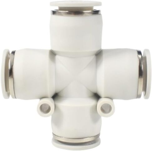 1PCS Pneumatic Quick Fittings Compressor Accessories Air Pipe Connectors Hose Spare Parts 4/6/8/10/12/14/16MM(PK(White),12mm) in Saudi Arabia
