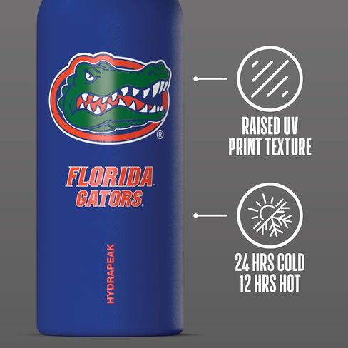 Hydrapeak Officially Licensed Florida Gators Oasis 32 oz Water Bottle with Chug Lid Push Button, Stainless Steel Water Bottle No Straw, 32 oz Insulated Water Bottle in Kuwait