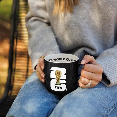FIFA World Cup 2026 15oz Stripe Mug – Durable Ceramic Drinkware With Iconic Stripe Look – Ideal Gift For Soccer Fans & Collectors in Saudi Arabia