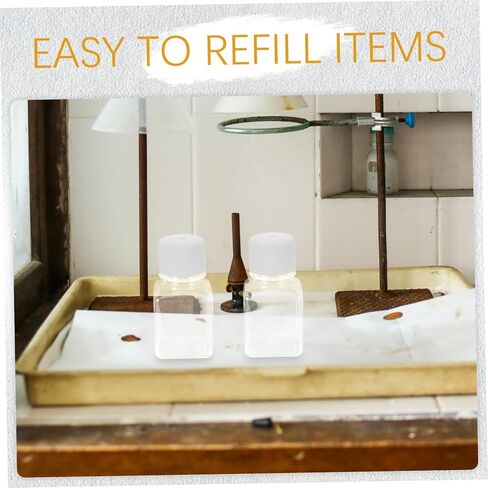 2Pcs Plastic Graduated Serum Vial Bottles Narrow Mouth Bottles for Laboratory and Medical Use and Leak Resistant Design in Kuwait